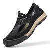 Summer Breathable Outdoor Sneakers Mesh Suede Hiking Shoes Slip On Casual Shoes For Men Loafers Plus Size