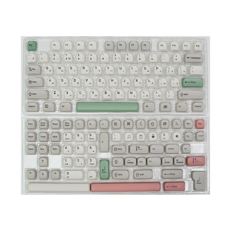 Retro 9009 MOA/KOA Korean/Russian Phonetic Keycaps – 139-Piece PBT Dye-Sublimated Mechanical Keyboard Set