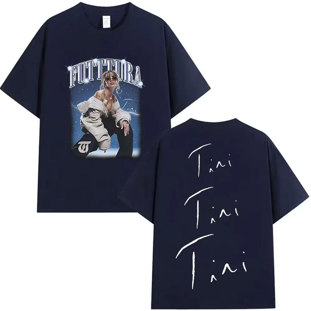 Singer TINI STOESSEL Futtura Tour New Album 2026 Graphic Tshirt Unisex WOMEN Fashion Harajuku Short Sleeves Cotton Tees Streetwear
