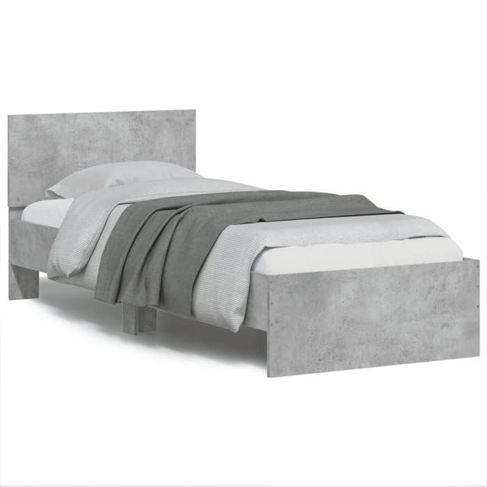 VidaXL Bed Frames Headboard Grey Concrete 90x190 Cm Engineered Wood 838655
