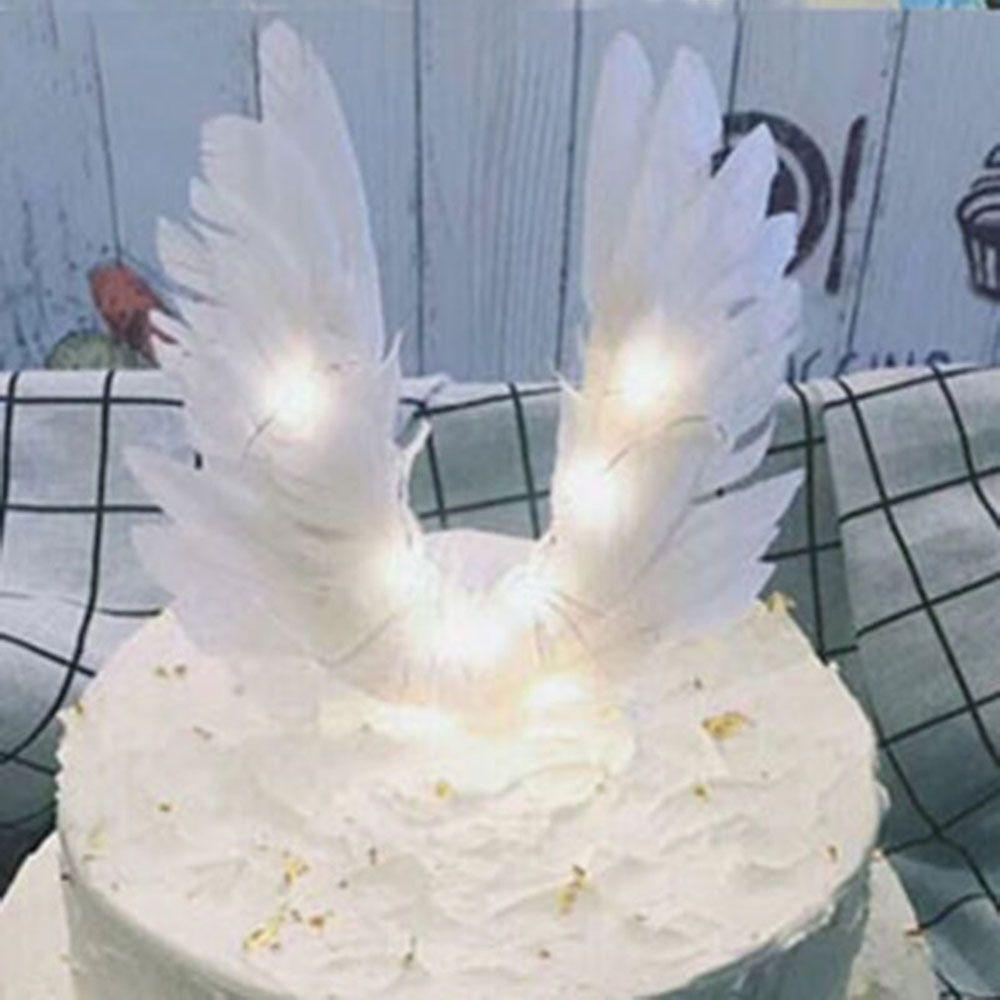 Feather Cake Decorations Wedding Party Angel Cake Toppers Party Decor Feather Wings Angel Wings