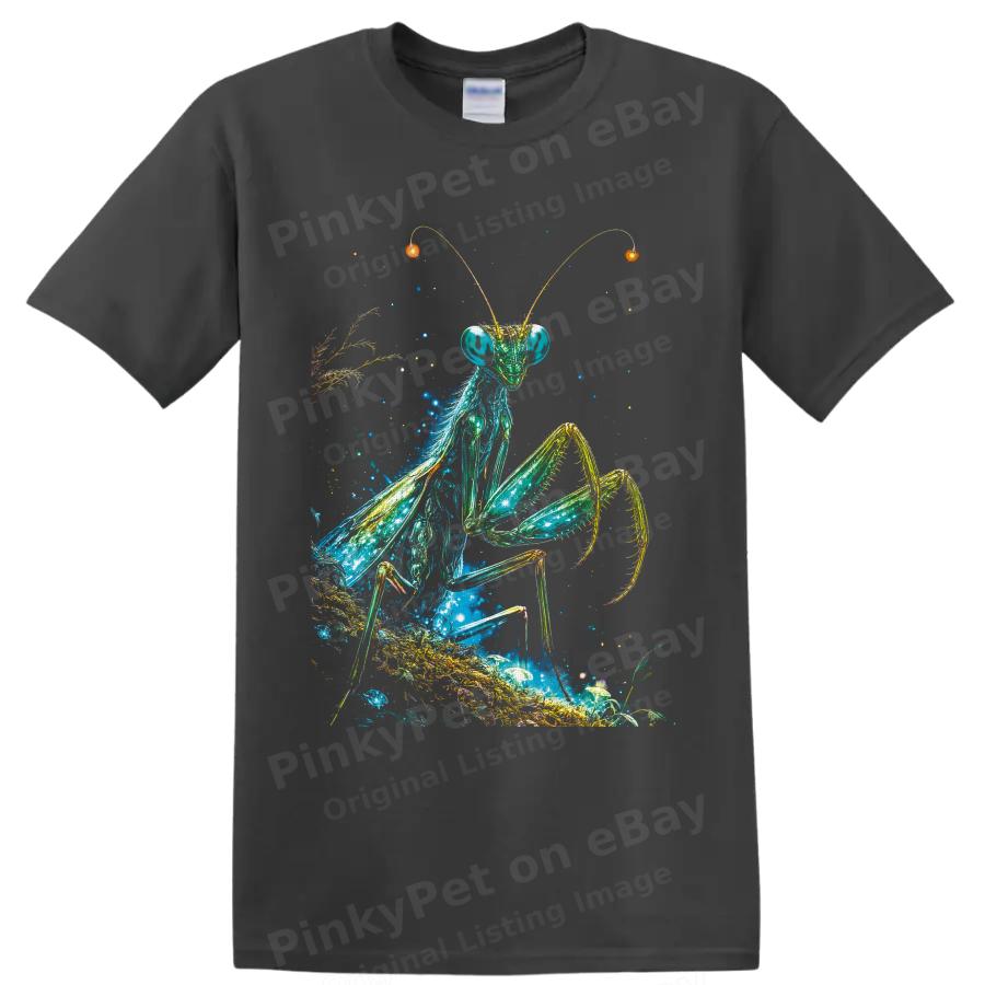 Praying Mantis T Shirt Cosmic Galaxy Insect Art Nature Lover Graphic Tee Gift