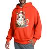 Men's Hooded Sweatshirt, Contrasting Color Sweatshirt, Sports   Casual Jacket
