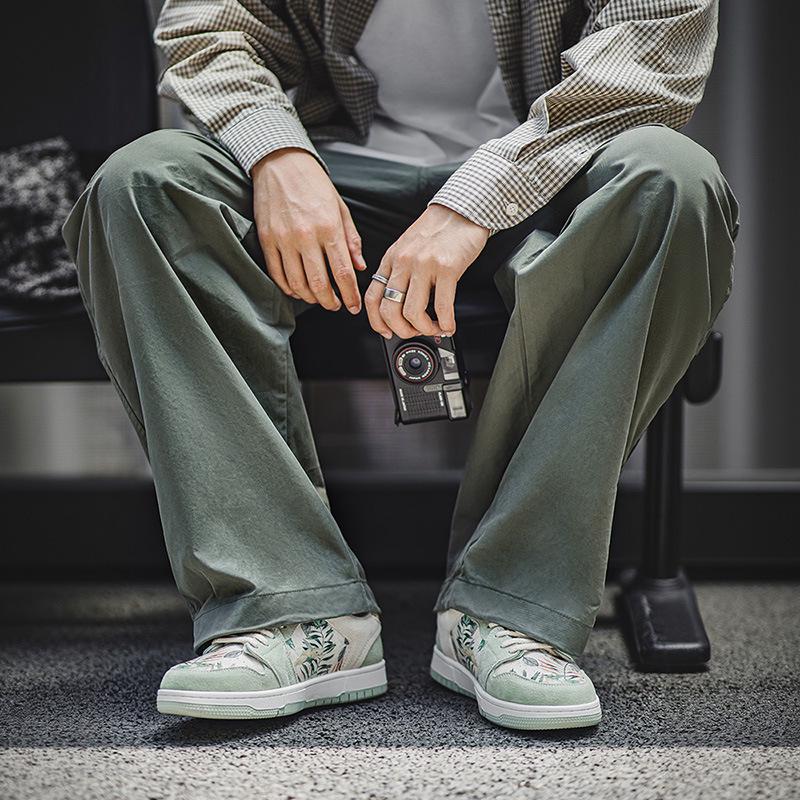 MRA Men's 2025 Tropical Rainforest Canvas Shoes – Niche Design, Autumn Sports Casual Trend.