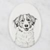 Kooikerhondje - commemorative plaque with a photo of a dog, tombstone with a print, personalized oval plaque from the Art-Dog brand