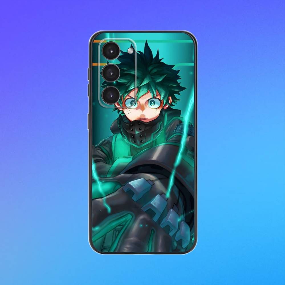 My Hero lzuku Deku Phone Case For Samsung Galaxy A73,A72,A71,A70,A53,A52,A51,Others Soft Black Cover