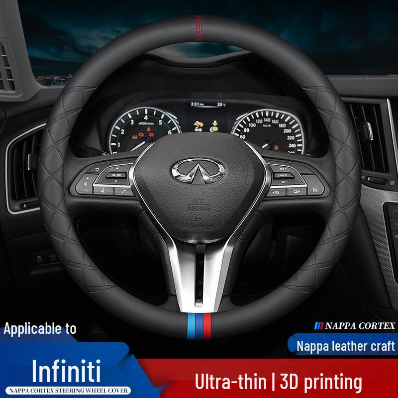 Infiniti Q50L, QX50, Q50, Q70, G Series Steering Wheel Cover - Genuine Leather Sports Design