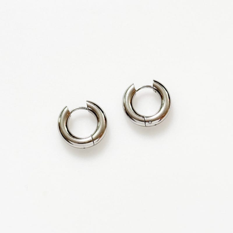 August Harmony Daily Pipe Hoop Earring / 2color