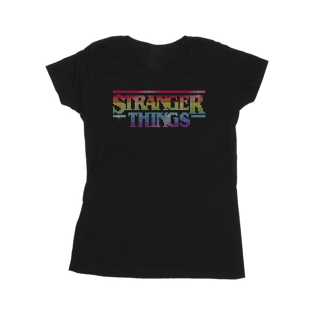 Netflix Womens/Ladies Stranger Things Rainbow Dot Logo Cotton T-Shirt