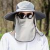 1 Stück Herren Fischerhut Übergröße mit Schal Anglerhut Breiter Rand Herren Sonnenhut Für Sommer