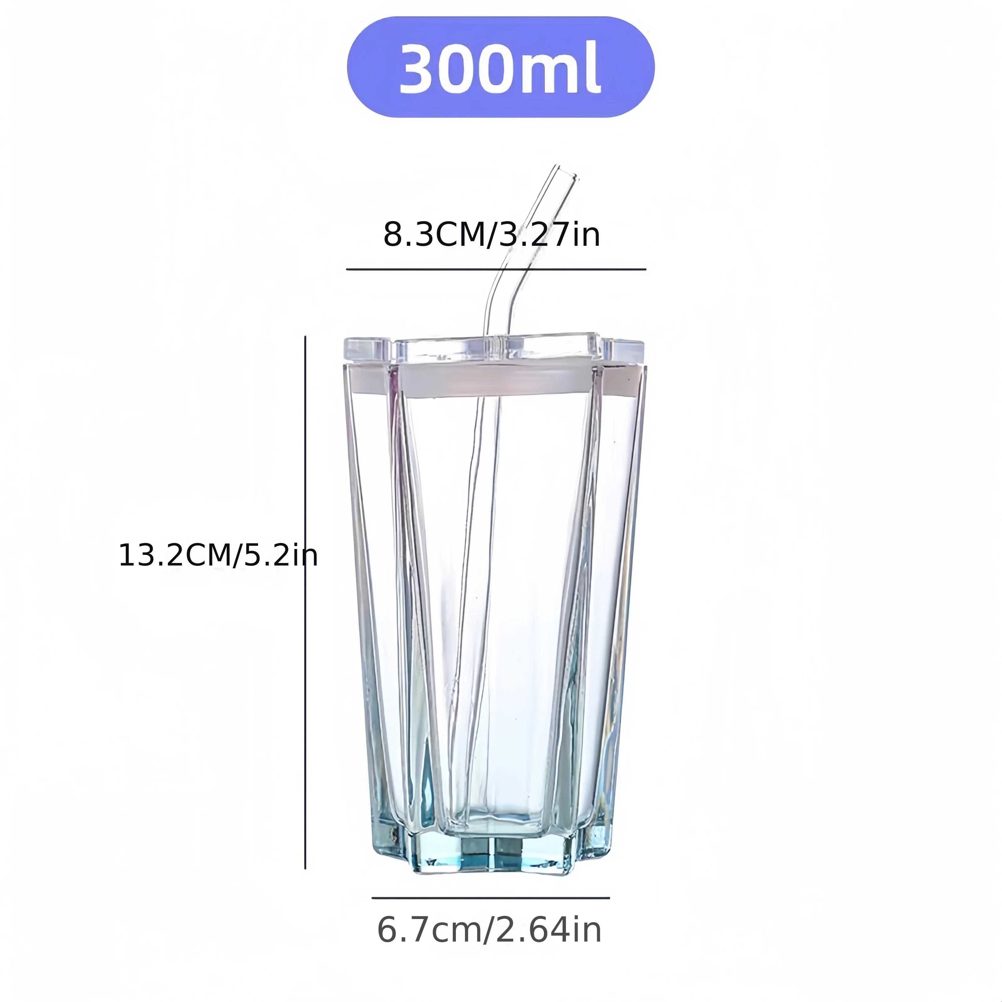 

Стильный стеклянный стакан в форме звезды объемом 300 мл с крышкой и соломинкой. Красочные градиентные стаканы для воды. Идеально подходят для холодного кофе, бутылки молока, подарков. 300ml