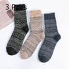 3 Pairs of Autumn and Winter Socks with Thickened Faux Mink Wool and Warm Rabbit Wool, Men's Mid-calf Socks