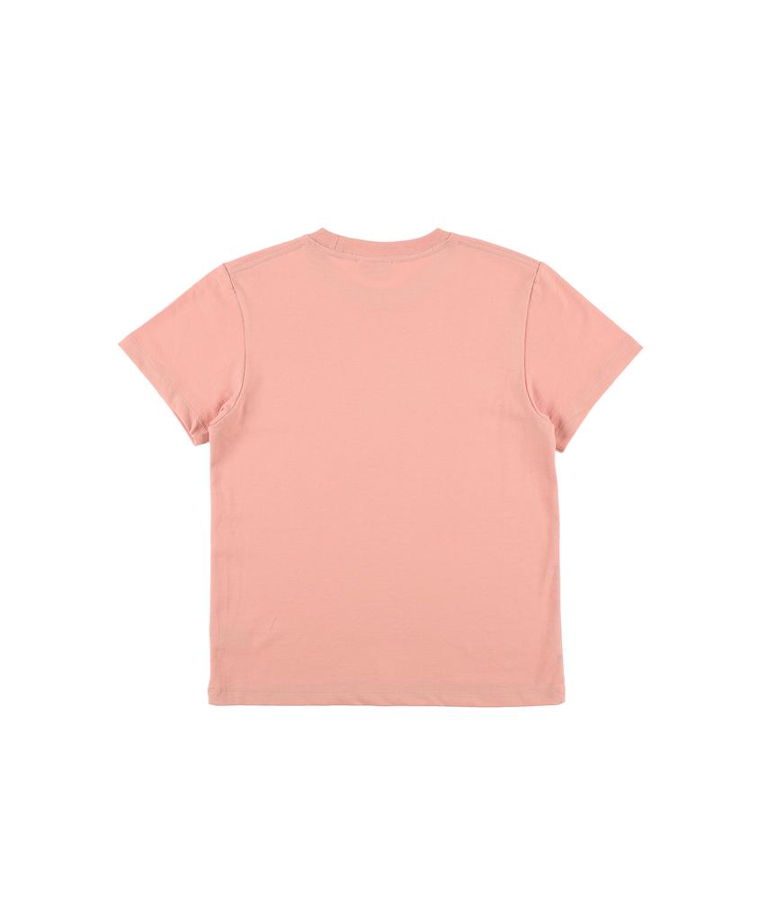 EPISODE UNTITLED Lace Applique Logo Crop Top Pink