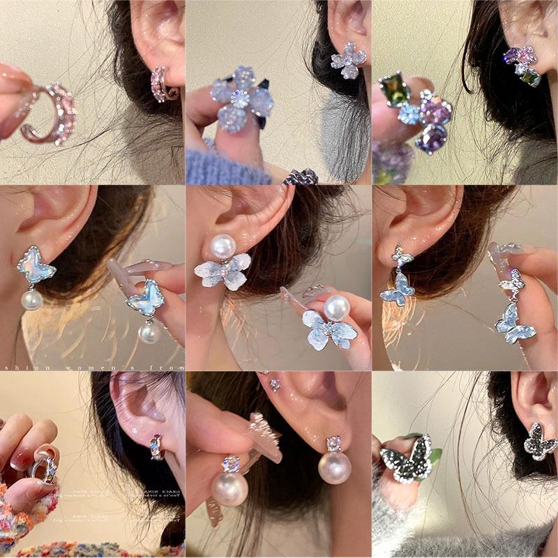 Butterfly Earrings - High-end, Niche, Minimalist Luxury Silver Stud Earrings for Women