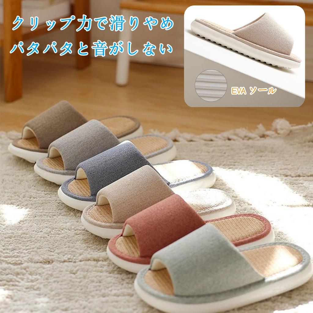 Fanyker Linen Room For Indoor and Size M Slippers, Sandals, Shoes, Cool, Open-Front, Guests, Use, Men's Women's, Cushioned, Washable, Comfortable,