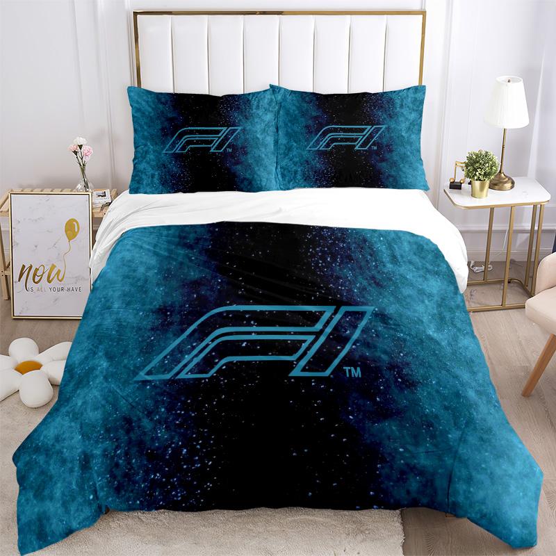 F1 Bedding 3 Piece Set HD Print Duvet Cover Pillowcases for Teens Adult Bedroom Decoration Christmas Gift
