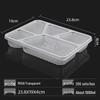 Disposable 5-Compartment Meal Prep Containers with Lids