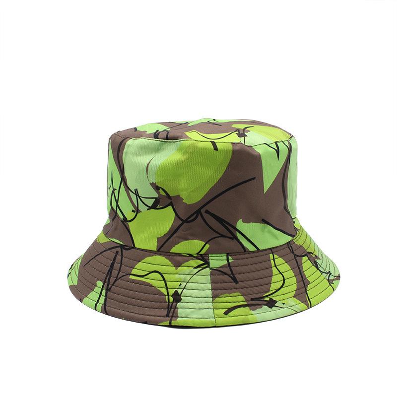 Basin Hat Outdoor Travel Sunscreen Printed Bucket Hat Geometric Shape Men'S And Women'S Wide-Brimmed Bucket Hat Direct Sales