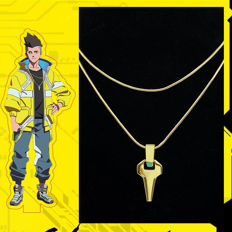David Cyberpunk Edgerunners Martinez Cosplay Necklace Metal Pendant Gift Fans