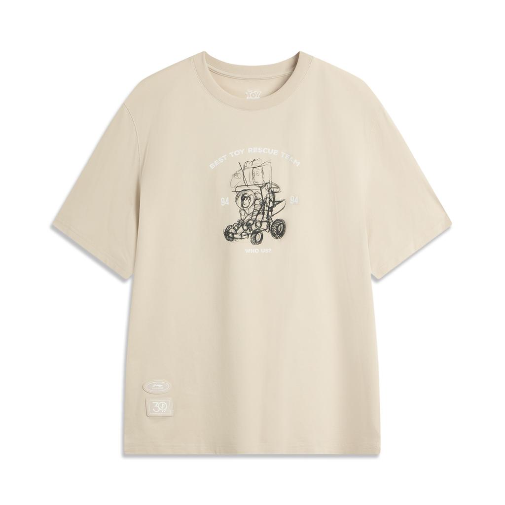 Li Ning X Disney Toy Story Series American Casual Fashion Simple Print Cool Dry Comfortable Breathable Round Neck Short Sleeve T-Shirt AHSV687-3