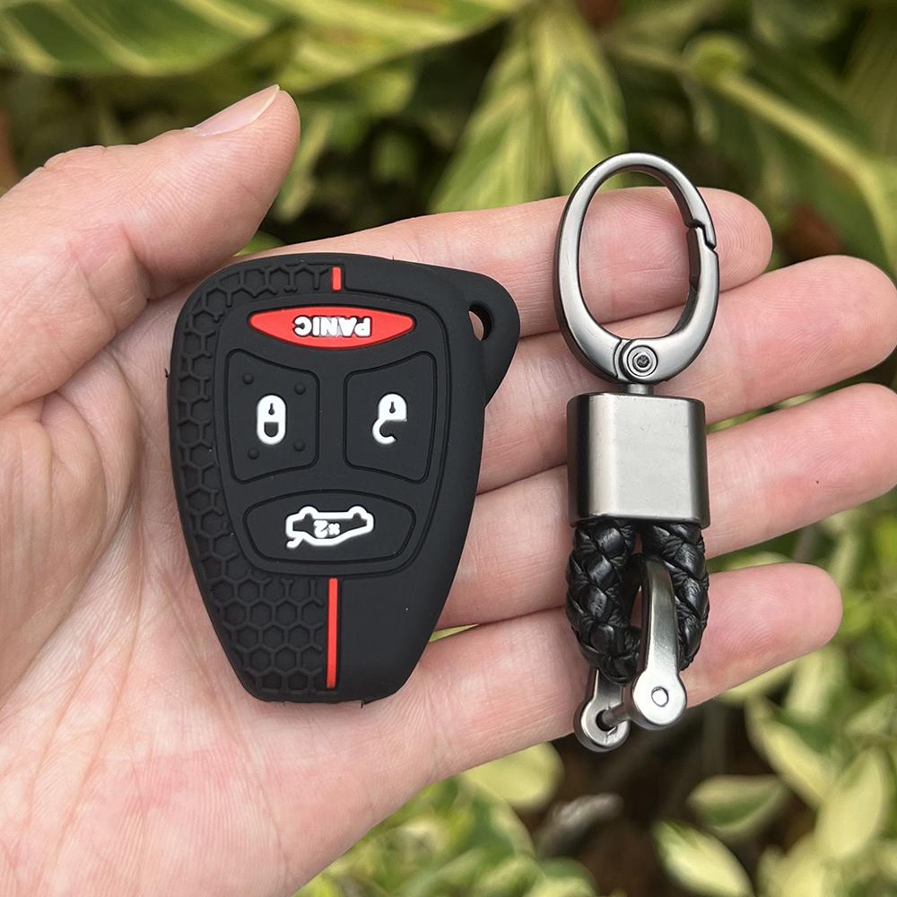 Silicone Car Key Case for Dodge Jeep Commander Grand Cherokee Wrangler Chrysler Aspen 300 Liberty Pacifica Sebring Aspen Magnum