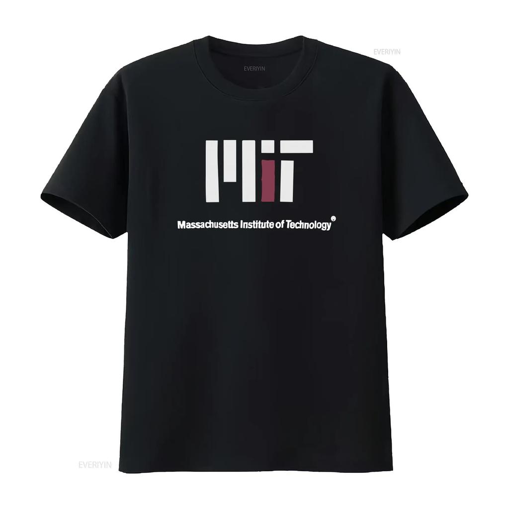 Maglietta MIT Massachusetts Institute of Technology Logo Moderno per Appassionati di Tecnologia vintage Lavata Traspirante Casual Leggermente