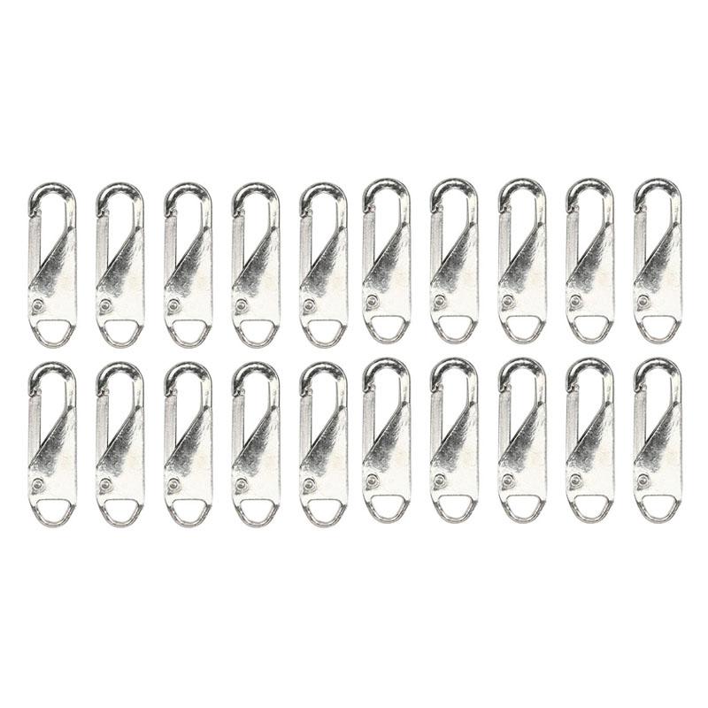 20pcs Universal Replacement Zipper Slider Puller Instant Repair Bag Replacement Bad Buckle Travel Suitcase Head DIY Sewing Craft