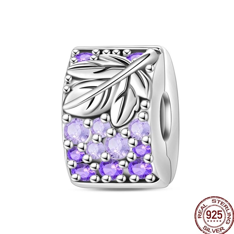 Genuine Copper Clasp Closure Cz Pave Clip Charms Daisy Bead Stopper Safety Chain Accessory Fit 3Mm Bangle Bracelet Fine Jewelry Clip