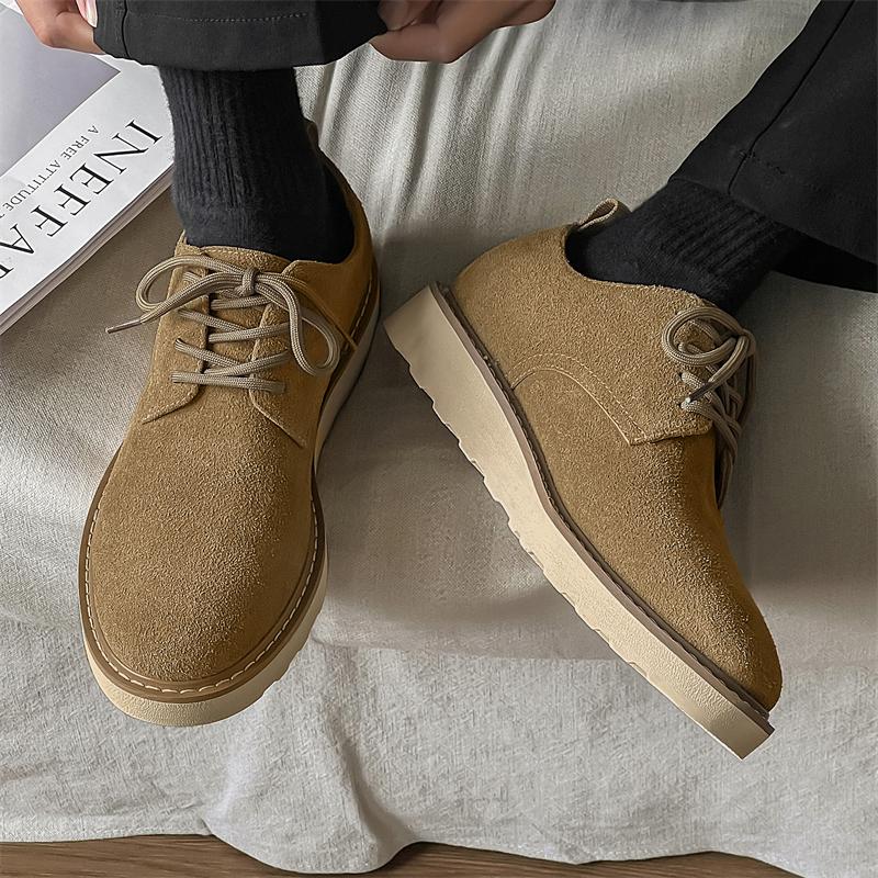 Fashionable Spring and Autumn Business Casual Lace Up Leather Shoes Brand Men's Comfortable Sports Non Slip Sports Casual Shoes