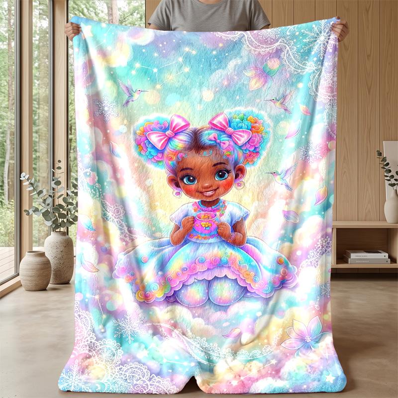 Fantasy Garden Journey Theme blanket Lightweight Warm Flannel Blanket Decorative Throw Blanket for Home Decoration