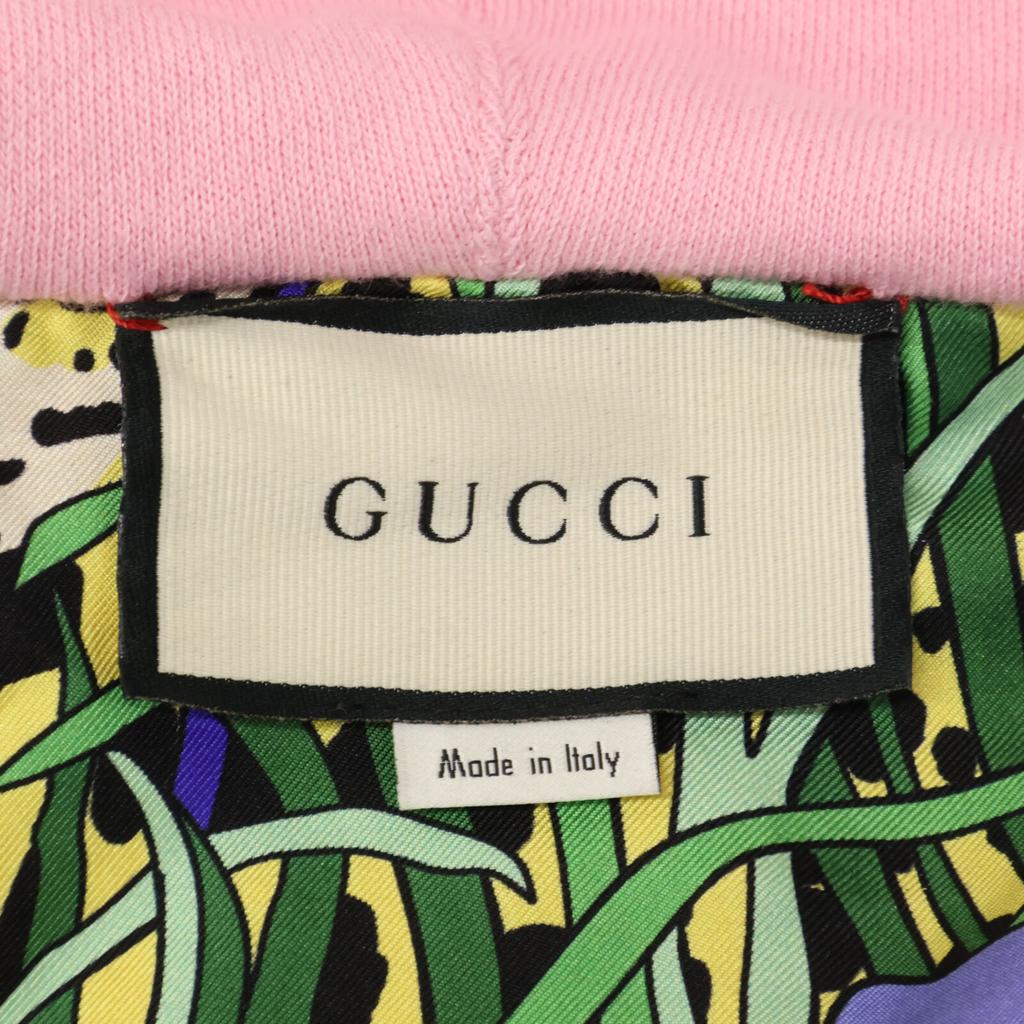 Gucci 572808 Pink Tennis Logo Gold Button Hooded Parka Jacket S pinkUsed