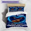 3PC Custom Name American Deer Love bedding,soft and breathable,2D flat print,room decor.,Poster Three-piece set,Soccer Three-piece set,Art,Poster,Socc