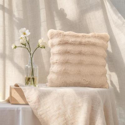 Housse de Coussin en Peluche Coussin Décoratif Literie Multiusage Confortable Taie d'Oreiller pour