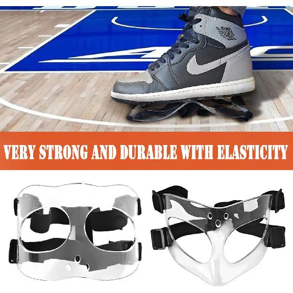 Nose Guard for Broken Nose Baseball Softball Basketball Face Mask Adjustable Face Shield Masks with Padding Nose Guard Protects Nose and Eye from