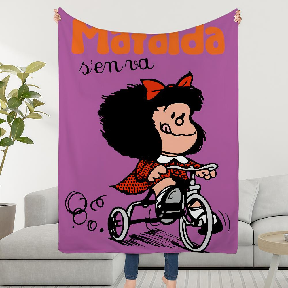 Blanket Cute Throw Super Cosy M-MafaldaS-ES Plush Living Room Sofa Cartoon Couch Childish Birthday Gifts