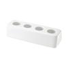 Jitsugyo Tooth Brush Stand Square White Approx. W11 X D3.5 X H2.5cm Plain Toothbrush Stand Interdental Brush Wash Basin 2612