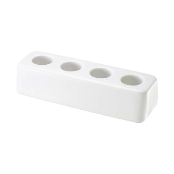 Yamazaki Jitsugyo Tooth Brush Stand Square White Approx. W11 x D3.5 x H2.5cm Plain Toothbrush Stand Interdental Brush Wash Basin 2612