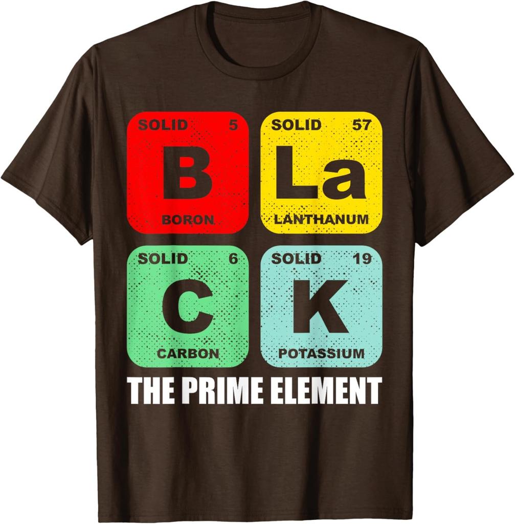 Black History Month The Prime Element Periodic Table Unisex T-Shirt