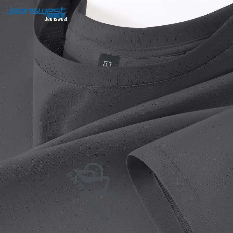 Jeanswest Men s Ice Silk Cooling Quick-Dry Mesh T-Shirt L