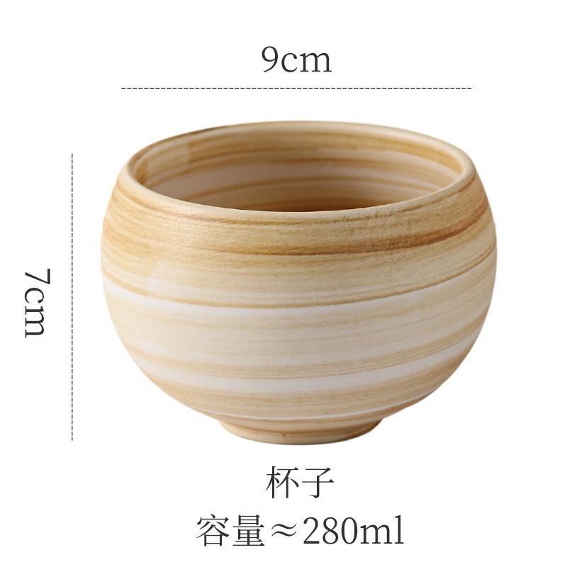 Ceramic Coffee Cup Saucer Egg-Shaped Cup Small Capacity Household Frosted Stone Latte Latte Flower Hand Cup Afternoon Tea