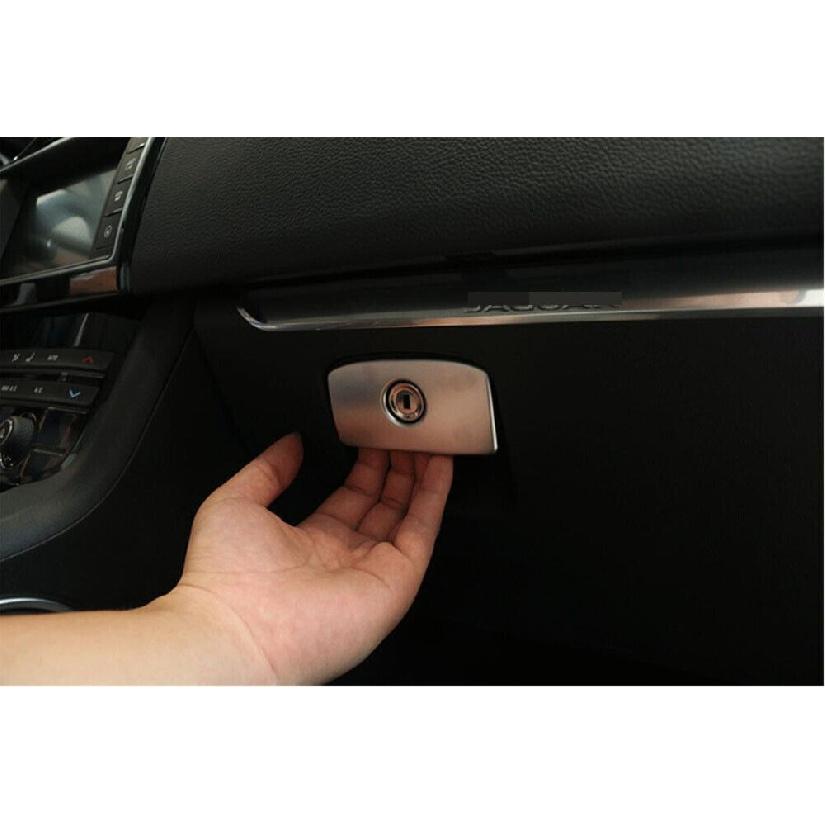 For Jaguar XE 2016-2021 Cover Trim Co-Pilot Storage Box Handle 1PCS Matte Silver