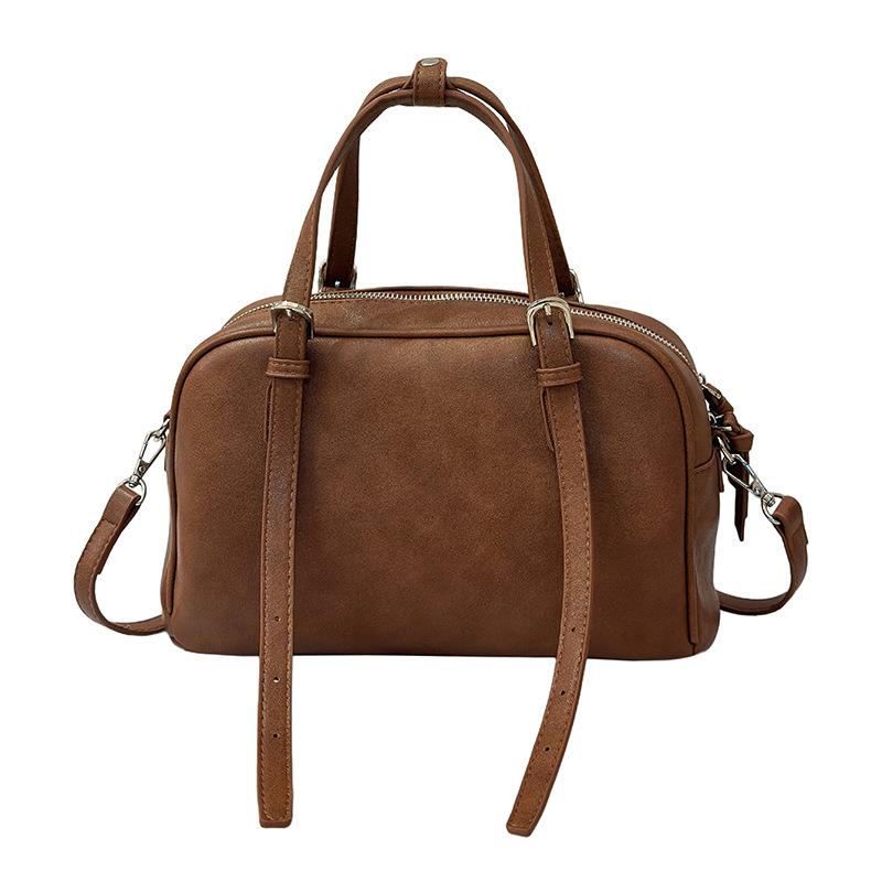 

New Handbag Made of Vegetable Tanned Soft Leather, Women s Crossbody Versatile Casual Large Capacity Tote Bag коричневий