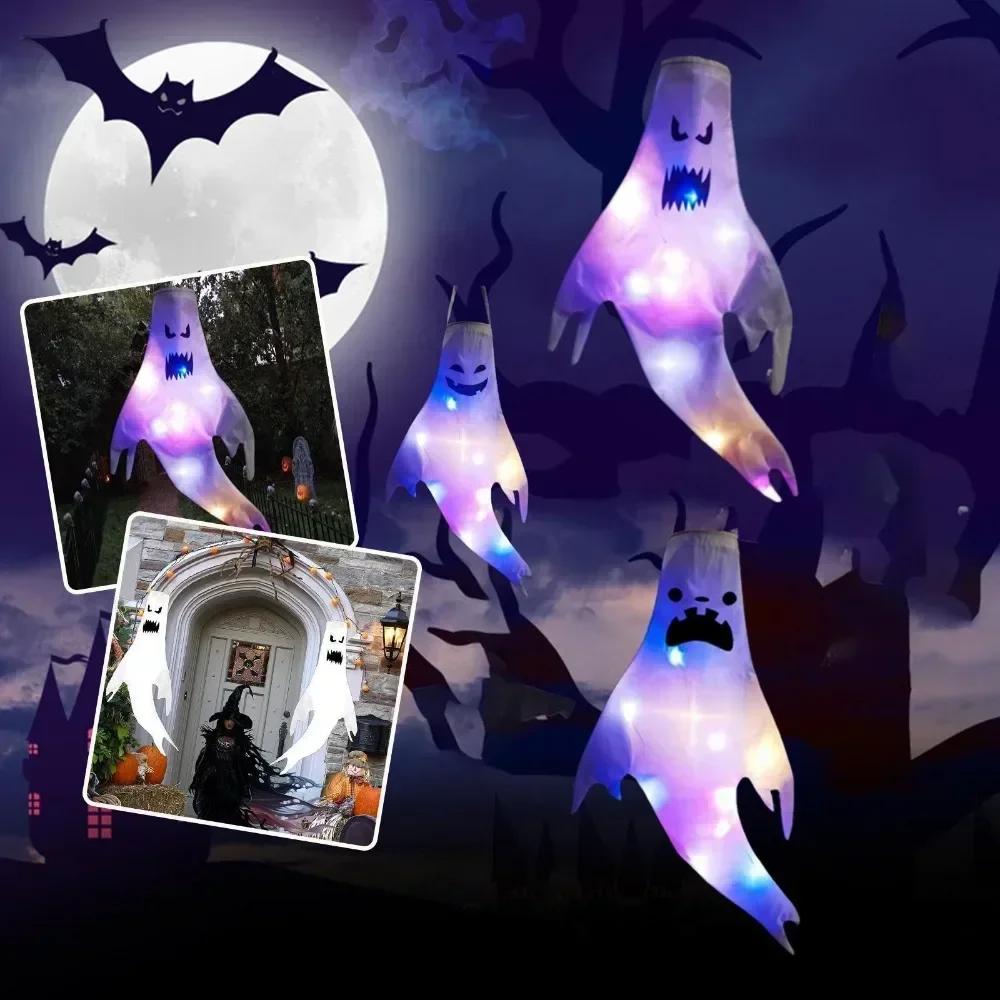 

Halloween Decoration, Ghost Wind Tunnel LED Luminous Ghost Pendant, Ghost Festival Hanging, Halloween Party Venue Layout Props