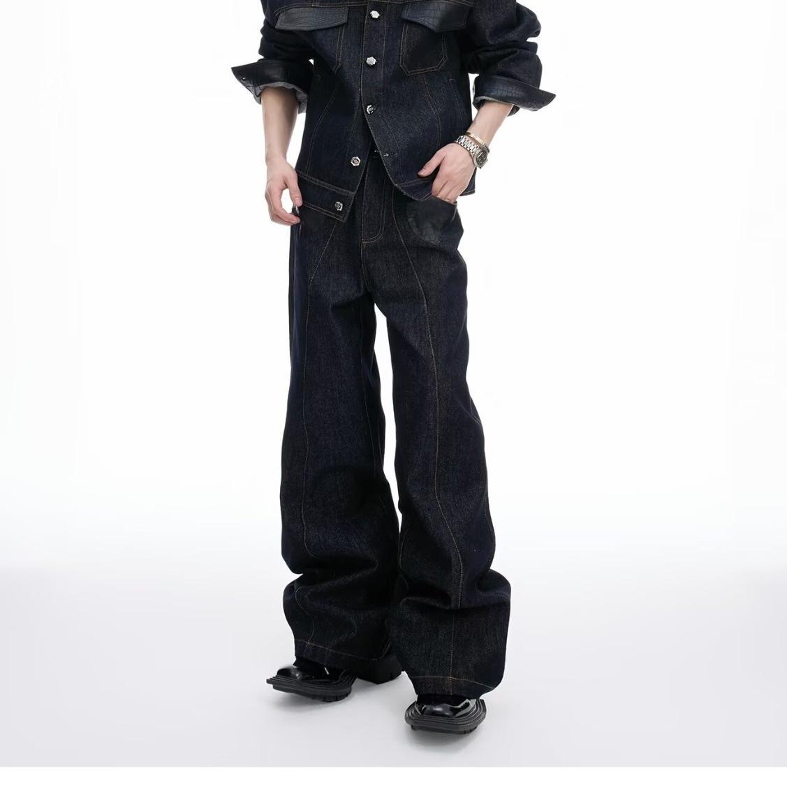 Men s American Retro Frayed Edge Denim Jacket - Autumn Trendy, Handsome Design, Washed Casual Workwear. S