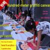 Kids' 100-Meter White Graffiti Canvas: Long Scroll for Watercolor Painting