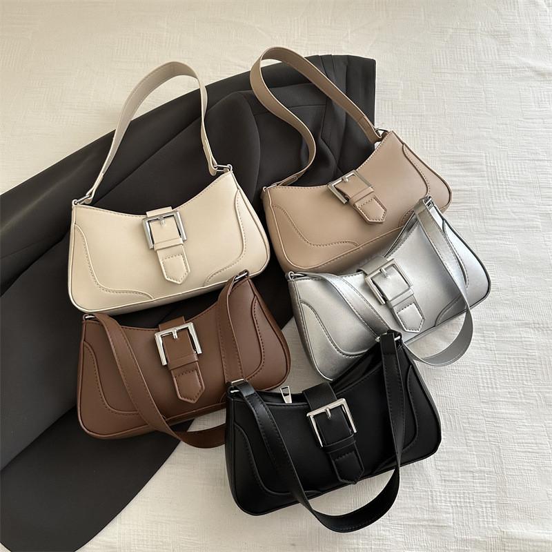 Chic Minimalist Pu Leather Small Square Handbag With Soft Structure And Inner Pocket For Casual Daily Outings