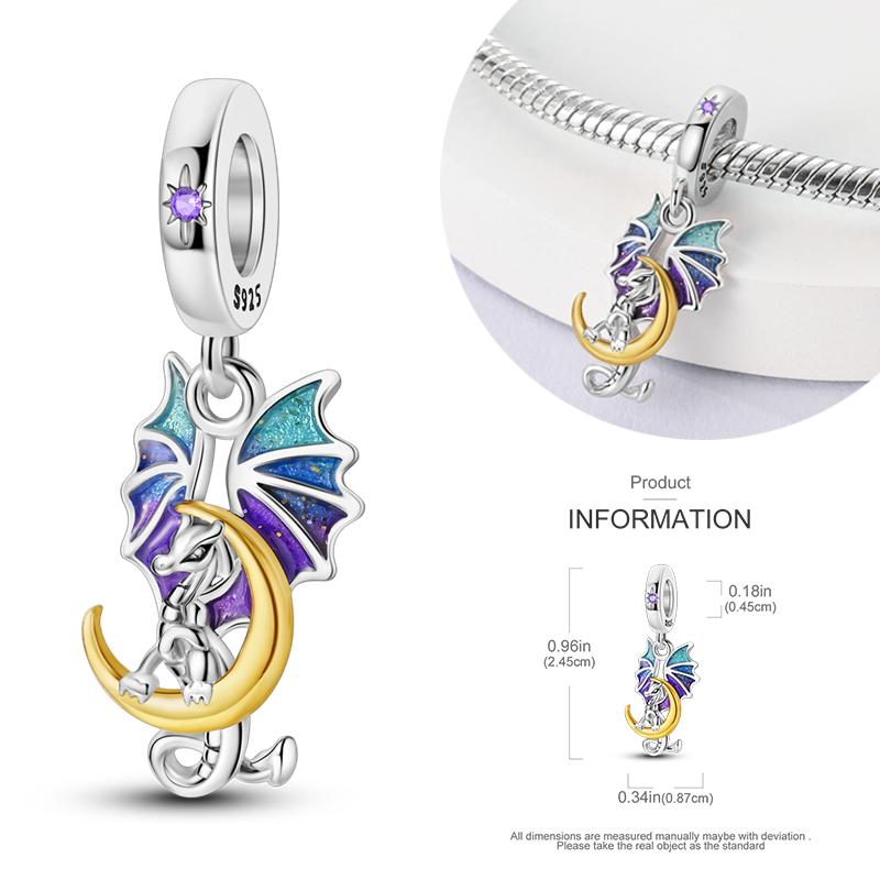 Newest Copper Stunning Charms Beads Cute Pets Dangle Luminous Dog Pendant Fit Original Bracelet Diy Jewelry