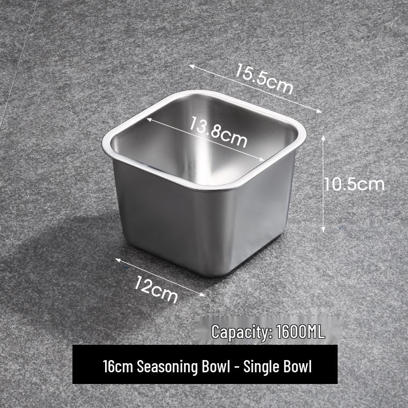 Stainless Steel Seasoning Jar with Lid - Square Kitchen Storage for Spice, Jam, Oil, or Fruit Pulp.
