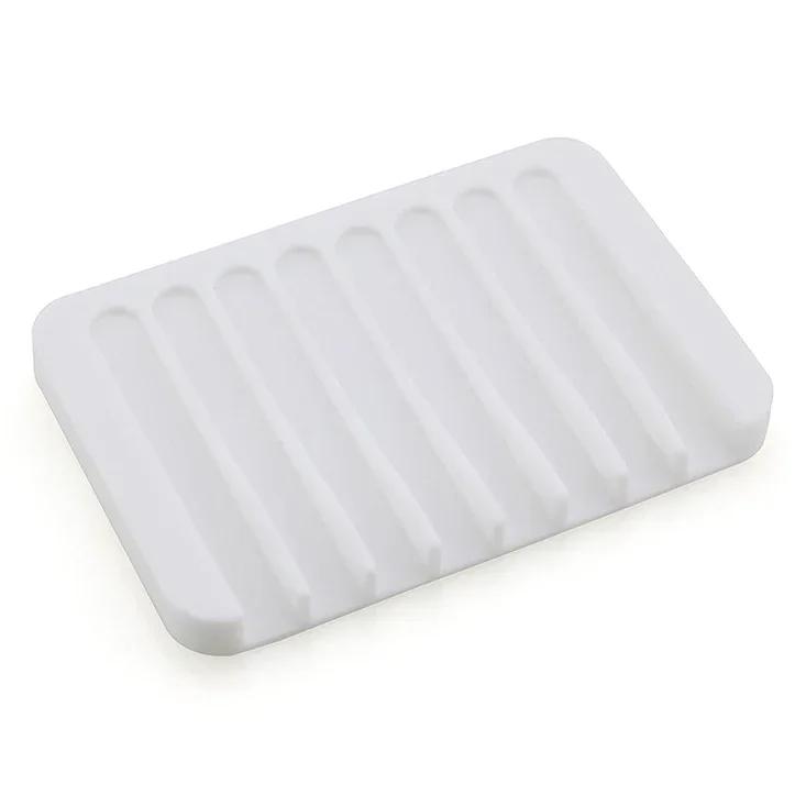 

Цветная силиконовая мыльница и органайзер для слива — не требует установки, идеально подходит для аксессуаров для ванной комнаты 11.5cm белый