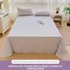 Thick Brushed Striped Bed Sheet Minimalist Solid Student Dormitory Single/Double 3Pcs Set